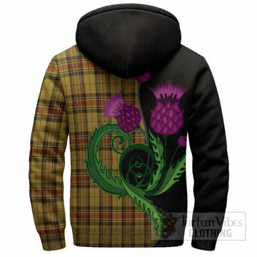 Morgan of Wales Tartan Sherpa Hoodie Traditional Scottish Thistle