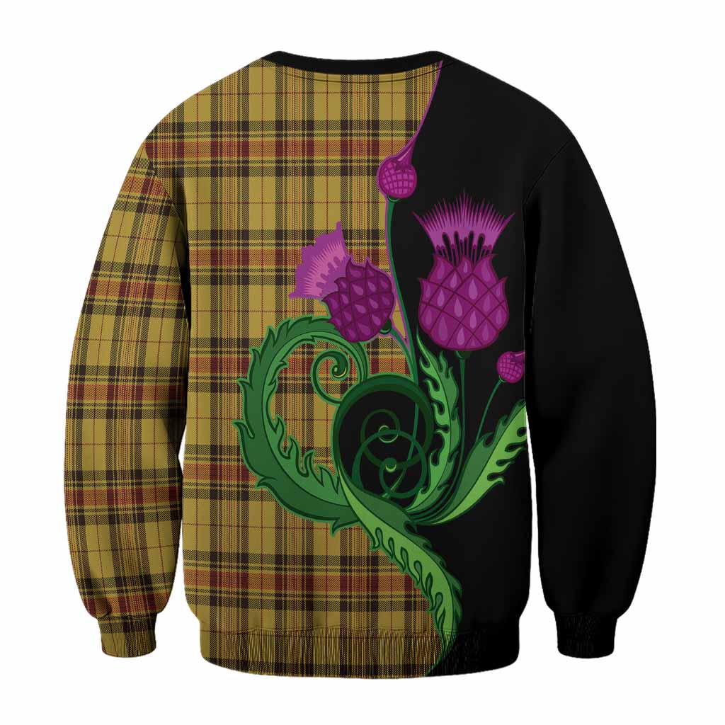 Morgan of Wales Tartan Sweatshirt Traditional Scottish Thistle