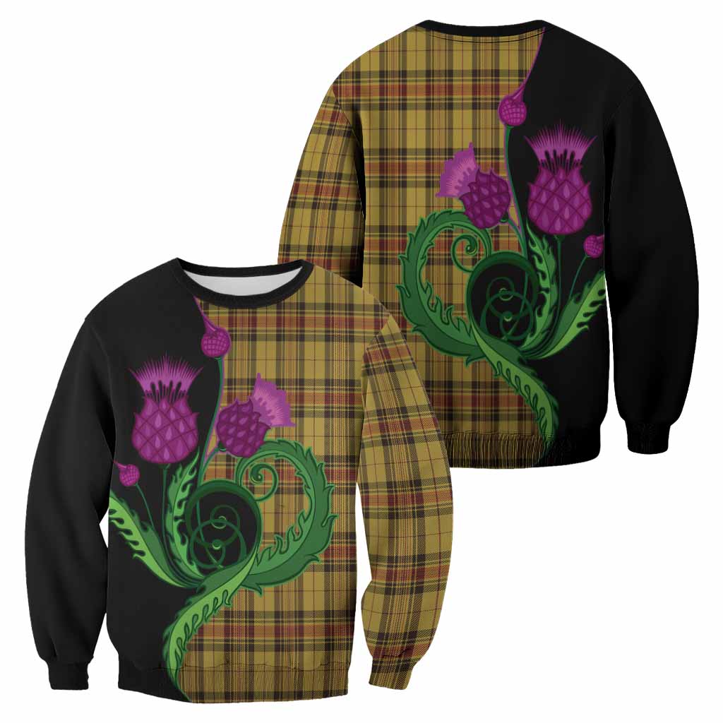 Morgan of Wales Tartan Sweatshirt Traditional Scottish Thistle