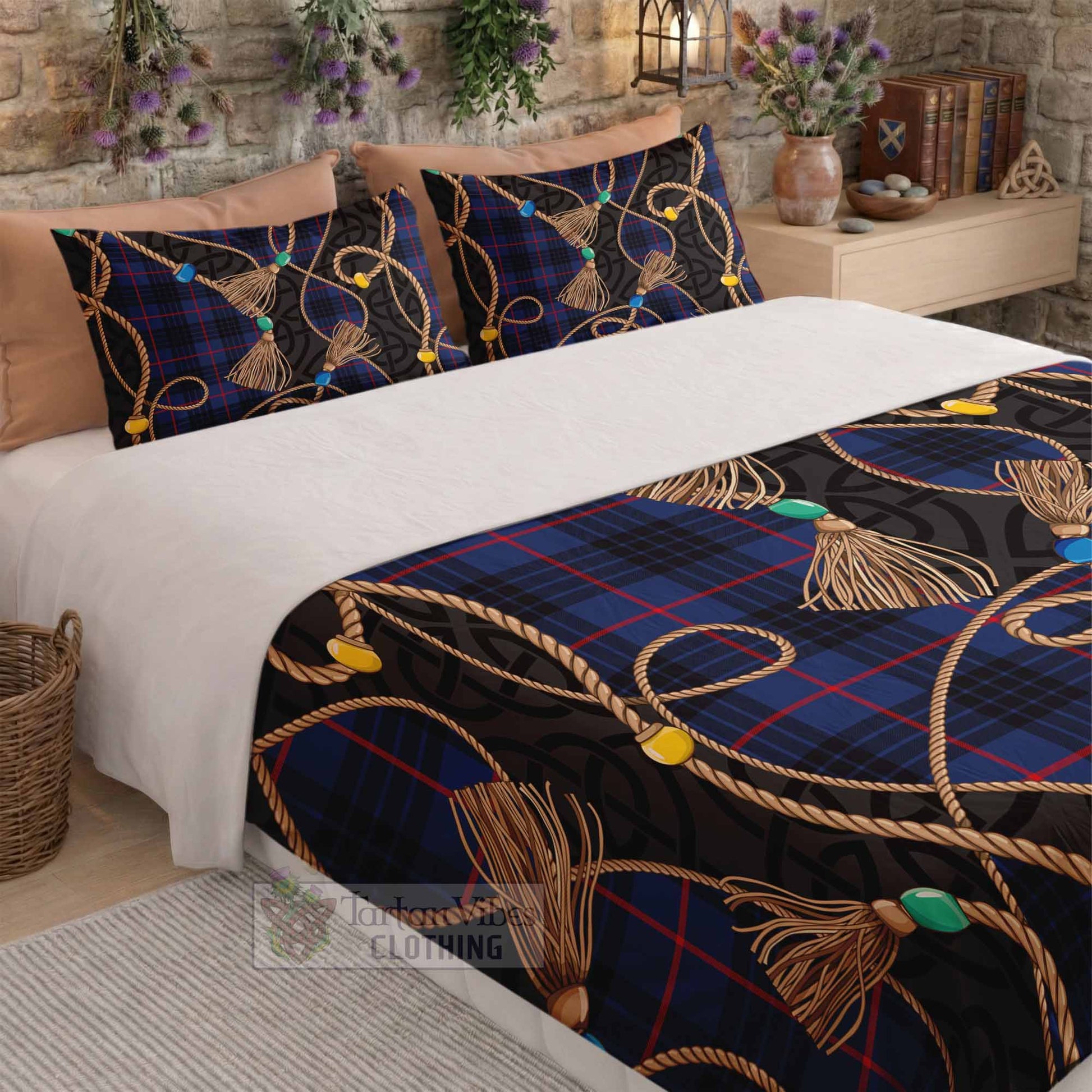 Morgan Scottish Tartan Twisted Ropes Stylized Bedding Set - Tartan Vibes Clothing