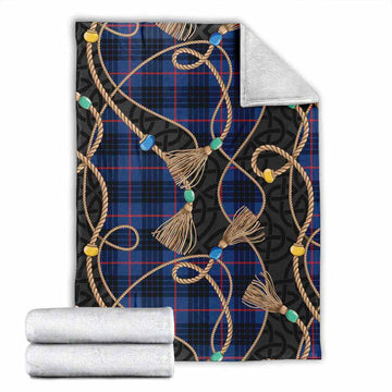 Morgan Scottish Tartan Twisted Ropes Stylized Blanket X-Large 59 x 79 inches 150 x 200 cm - Tartan Vibes Clothing