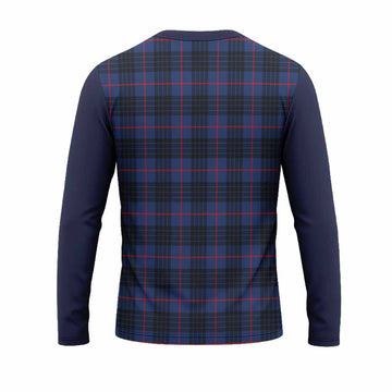 Morgan Tartan Accent Long Sleeve T-Shirt with Family Crest
