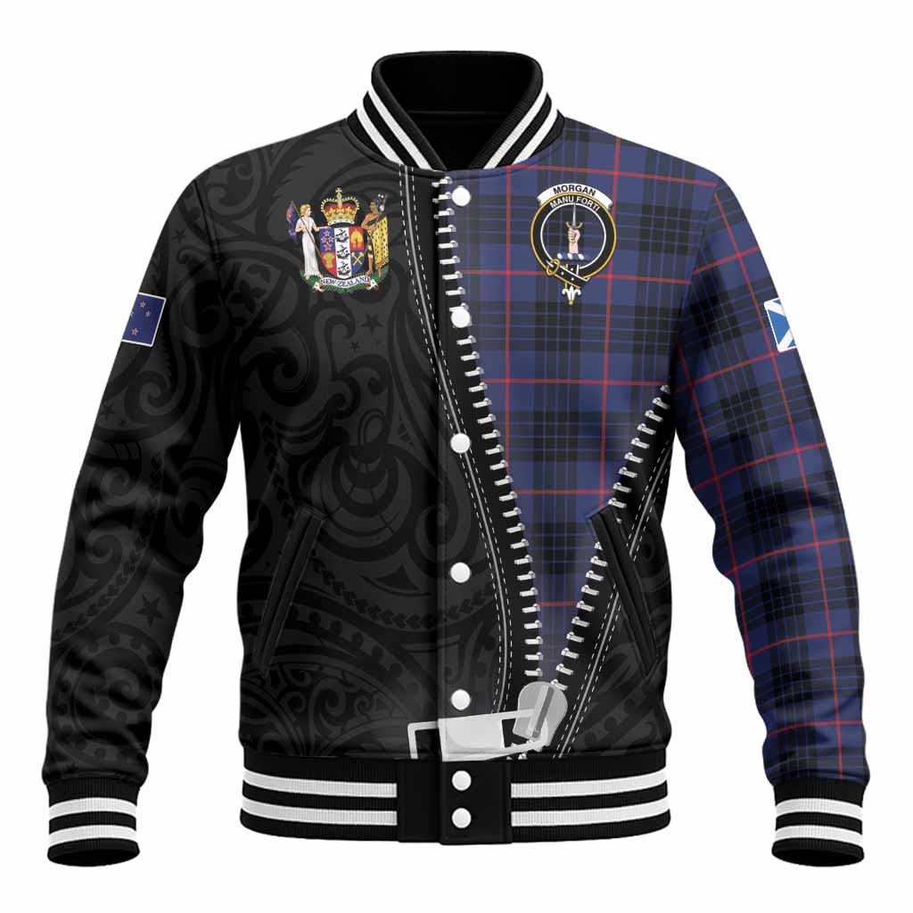 Morgan Tartan Baseball Jacket New Zealand Pattern Unique Zipper Stylized