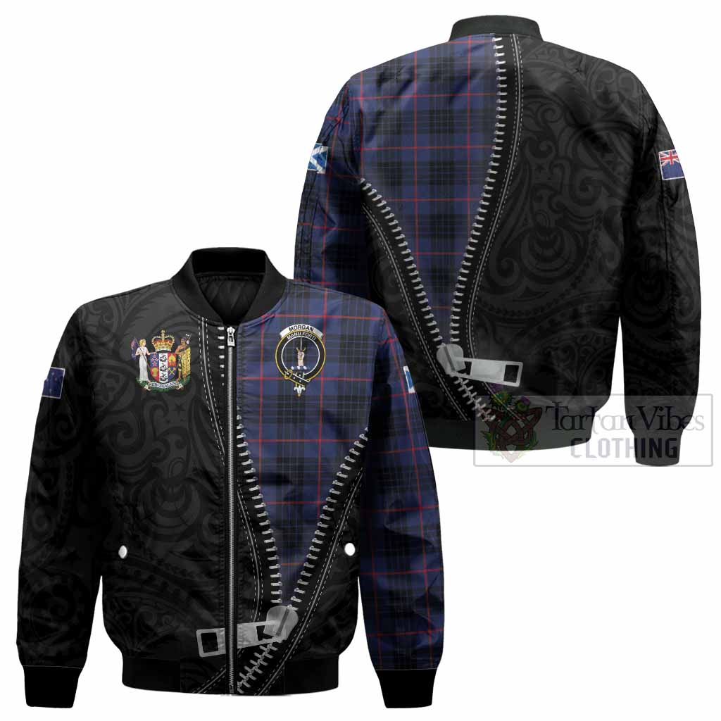Morgan Tartan Bomber Jacket New Zealand Pattern Unique Zipper Stylized