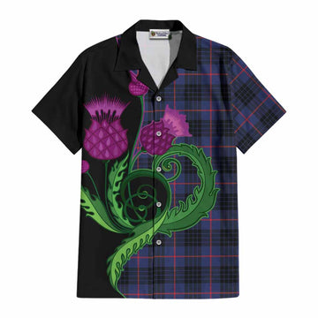 Morgan Tartan Cotton Hawaiian Shirt Traditional Scottish Thistle