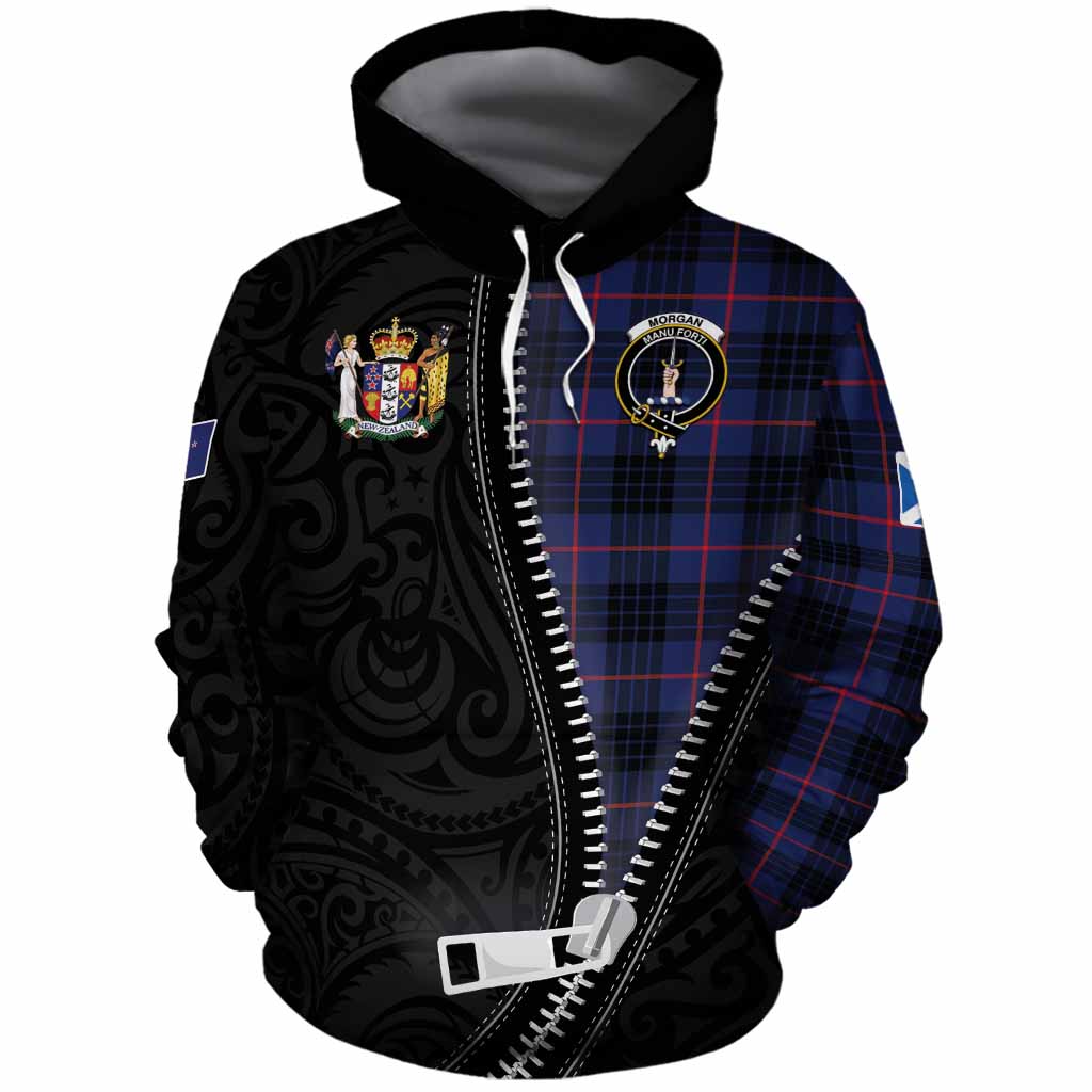 Morgan Tartan Cotton Hoodie New Zealand Pattern Unique Zipper Stylized