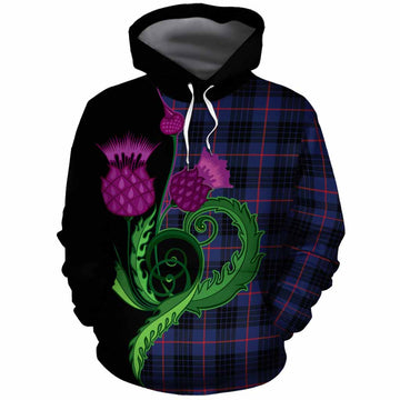 Morgan Tartan Cotton Hoodie Traditional Scottish Thistle