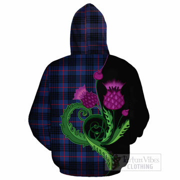 Morgan Tartan Cotton Hoodie Traditional Scottish Thistle