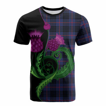 Morgan Tartan Cotton T-shirt Traditional Scottish Thistle