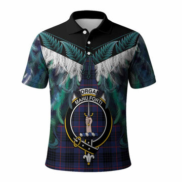 Morgan Tartan Crest Polo Shirt New Zealand Maori Korowai Cloak