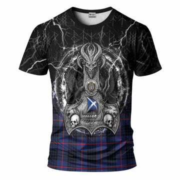 Morgan Tartan Crest T-Shirt Celtic Odin's Raven Legacy