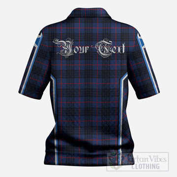 Morgan Tartan Crest Women’s Polo Sweater Top Scotland Coat of Arm Flag Style