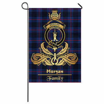 Morgan Tartan Garden Flag with Highland Thistle Cherish Family Crest Style - Tartan Vibes Clothing