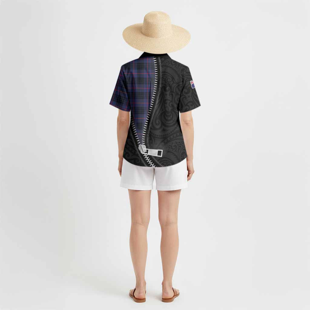 Morgan Tartan Hawaiian Shirt New Zealand Pattern Unique Zipper Stylized