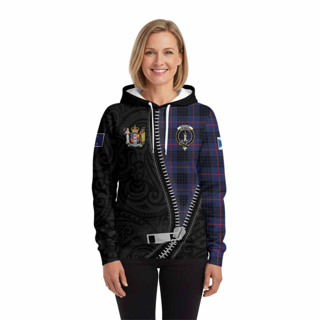 Morgan Tartan Hoodie New Zealand Pattern Unique Zipper Stylized