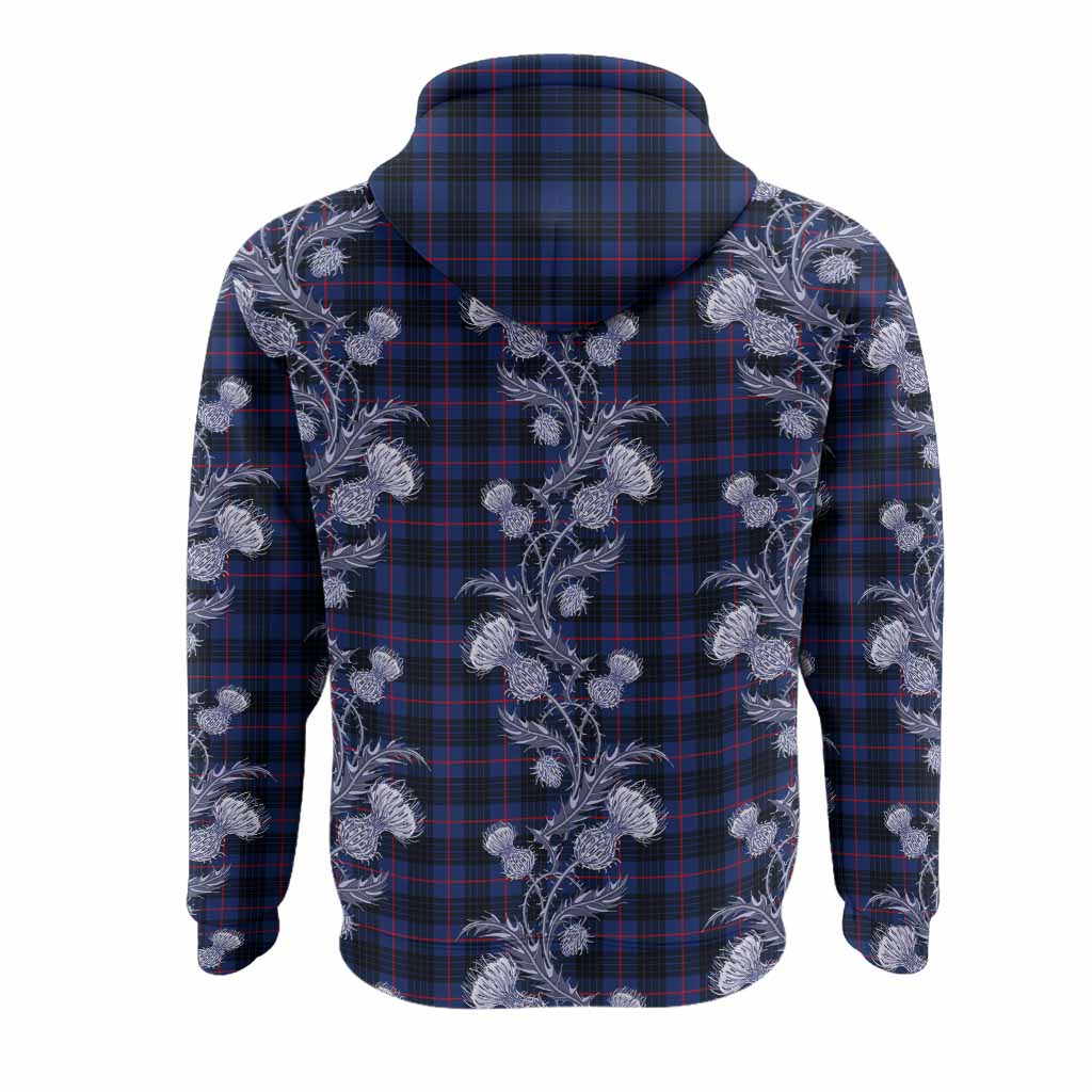 Morgan Tartan Hoodie Seamless Scottish Thistle Flowers