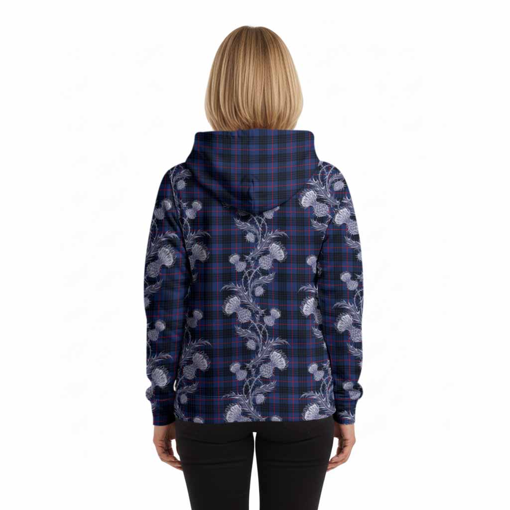 Morgan Tartan Hoodie Seamless Scottish Thistle Flowers