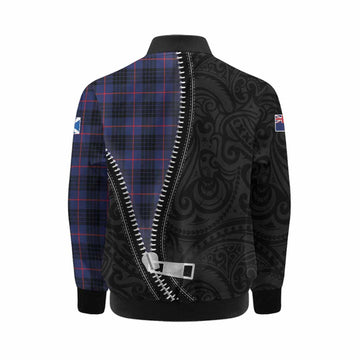 Morgan Tartan Kid Bomber Jacket New Zealand Pattern Unique Zipper Stylized