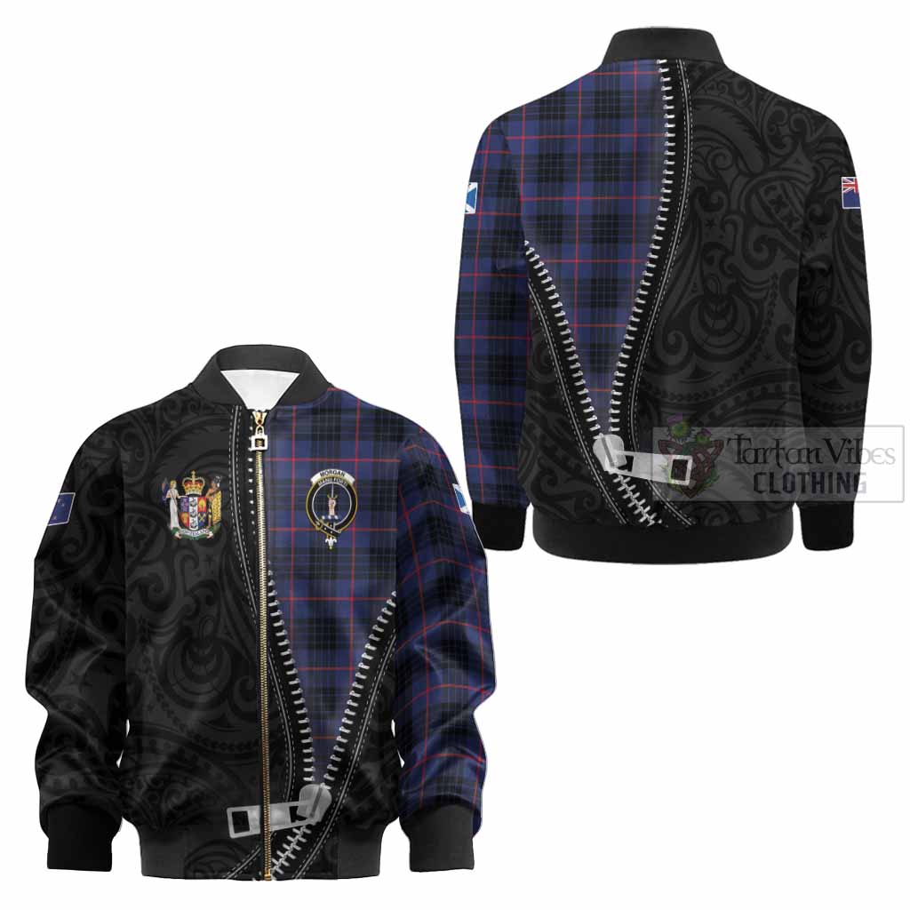 Morgan Tartan Kid Bomber Jacket New Zealand Pattern Unique Zipper Stylized