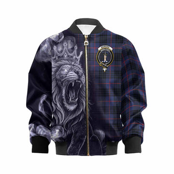 Morgan Tartan Kid Bomber Jacket Roaring Lion Heritage