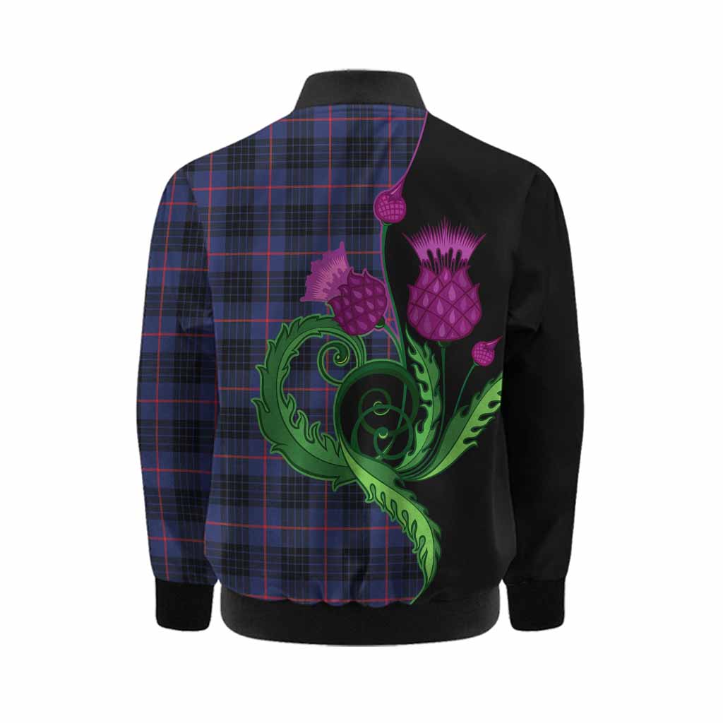 Morgan Tartan Kid Bomber Jacket Traditional Scottish Thistle