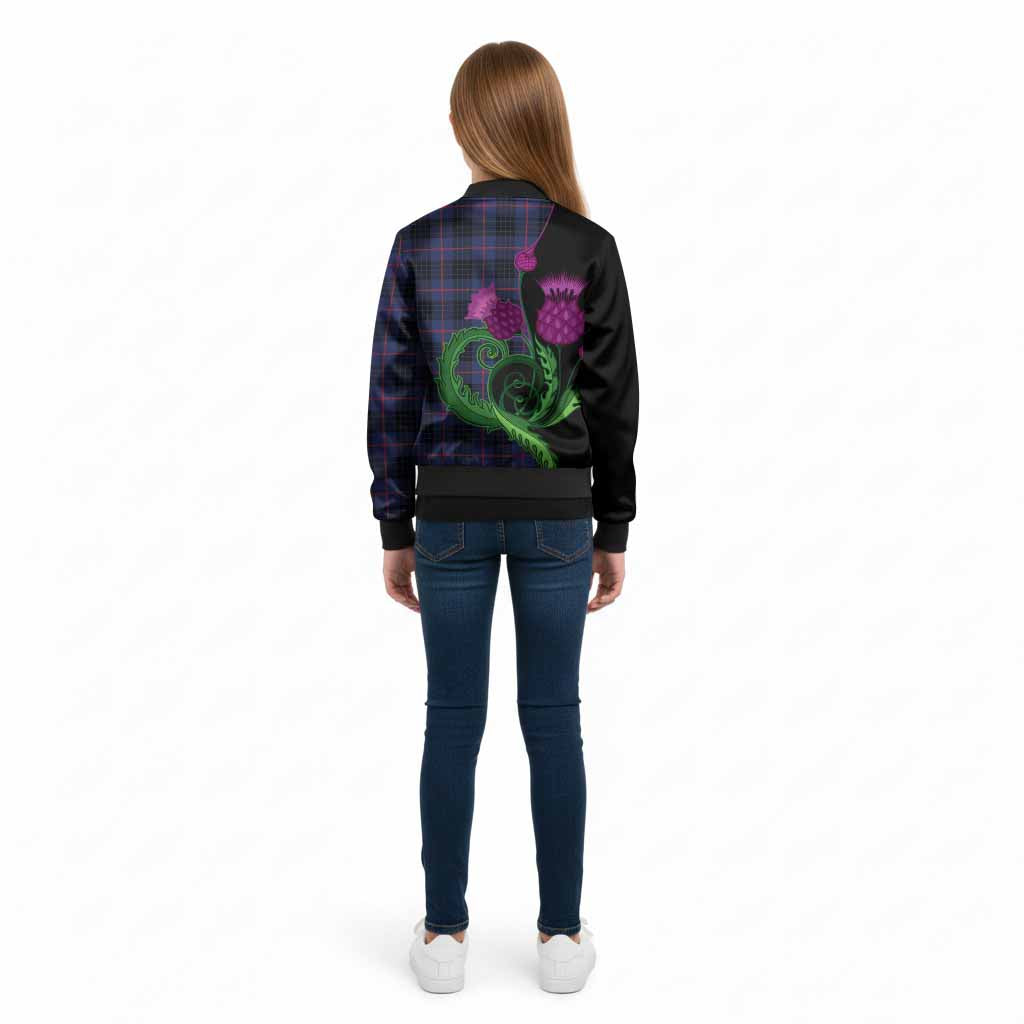 Morgan Tartan Kid Bomber Jacket Traditional Scottish Thistle