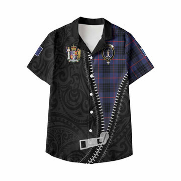 Morgan Tartan Kid Hawaiian Shirt New Zealand Pattern Unique Zipper Stylized