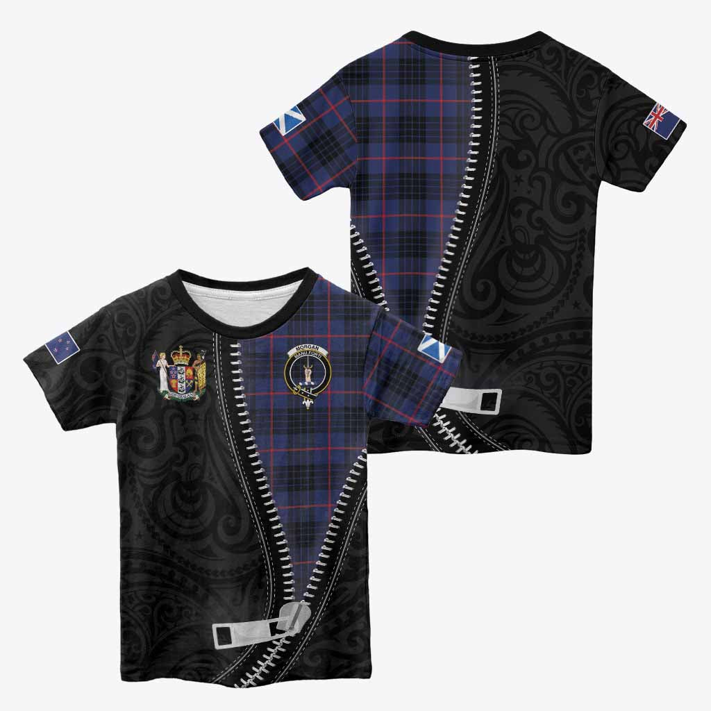 Morgan Tartan Kid T-shirt New Zealand Pattern Unique Zipper Stylized