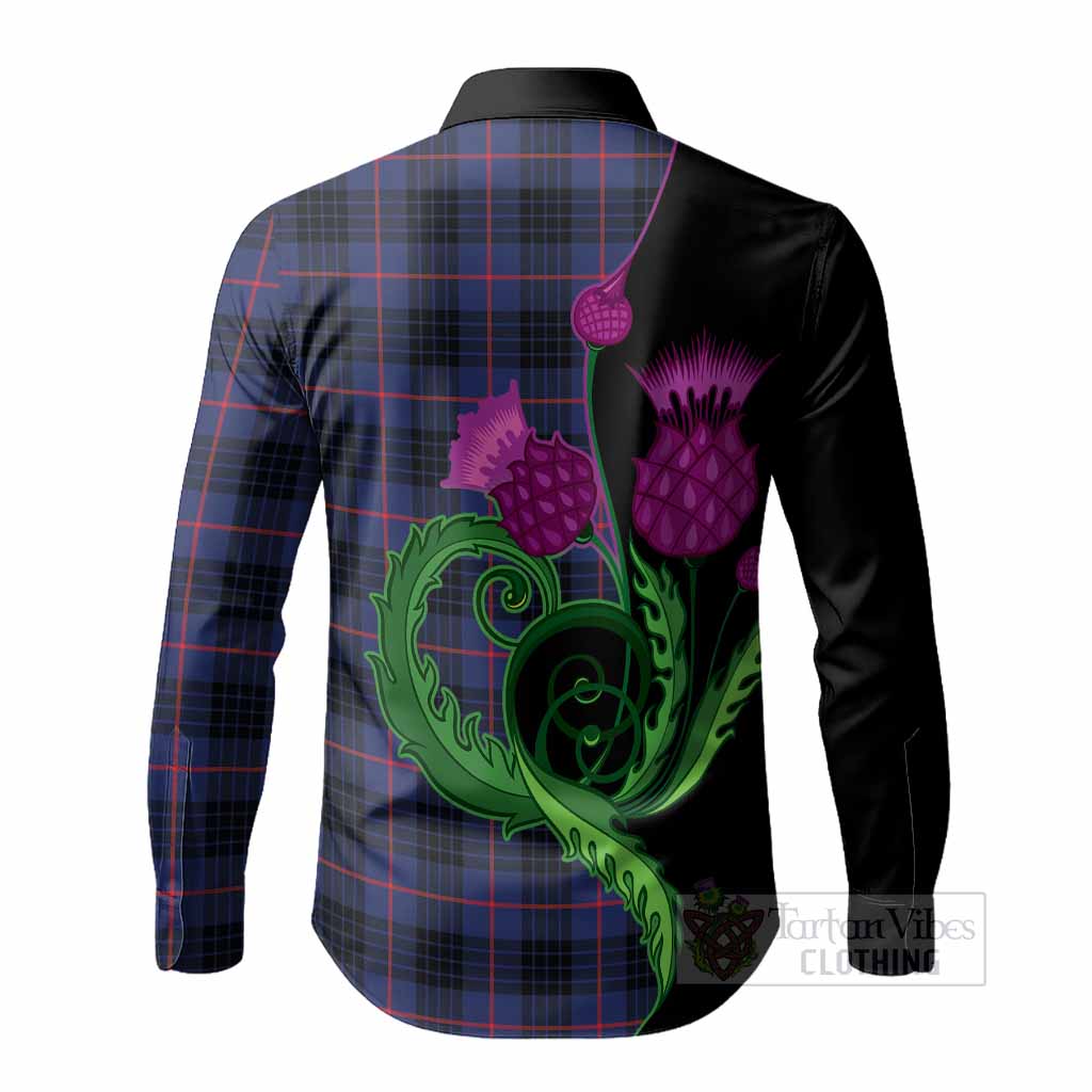 Morgan Tartan Long Sleeve Button Shirts Traditional Scottish Thistle