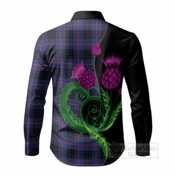 Morgan Tartan Long Sleeve Button Shirts Traditional Scottish Thistle
