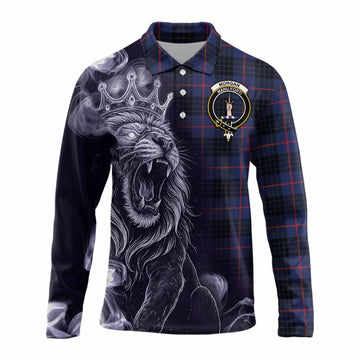 Morgan Tartan Long Sleeve Polo Shirt Roaring Lion Heritage