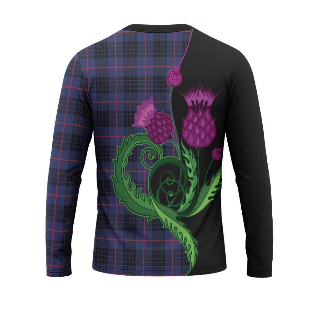 Morgan Tartan Long Sleeve T-Shirt Traditional Scottish Thistle