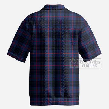 Morgan Tartan Men’s Polo Sweater Top with Family Crest