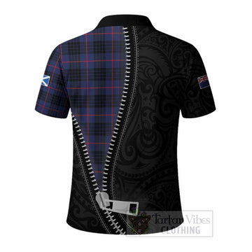 Morgan Tartan Polo Shirt New Zealand Pattern Unique Zipper Stylized