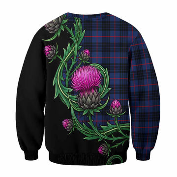 Morgan Tartan Sweatshirt Resilient Scottish Thistle - Tartan Vibes Clothing