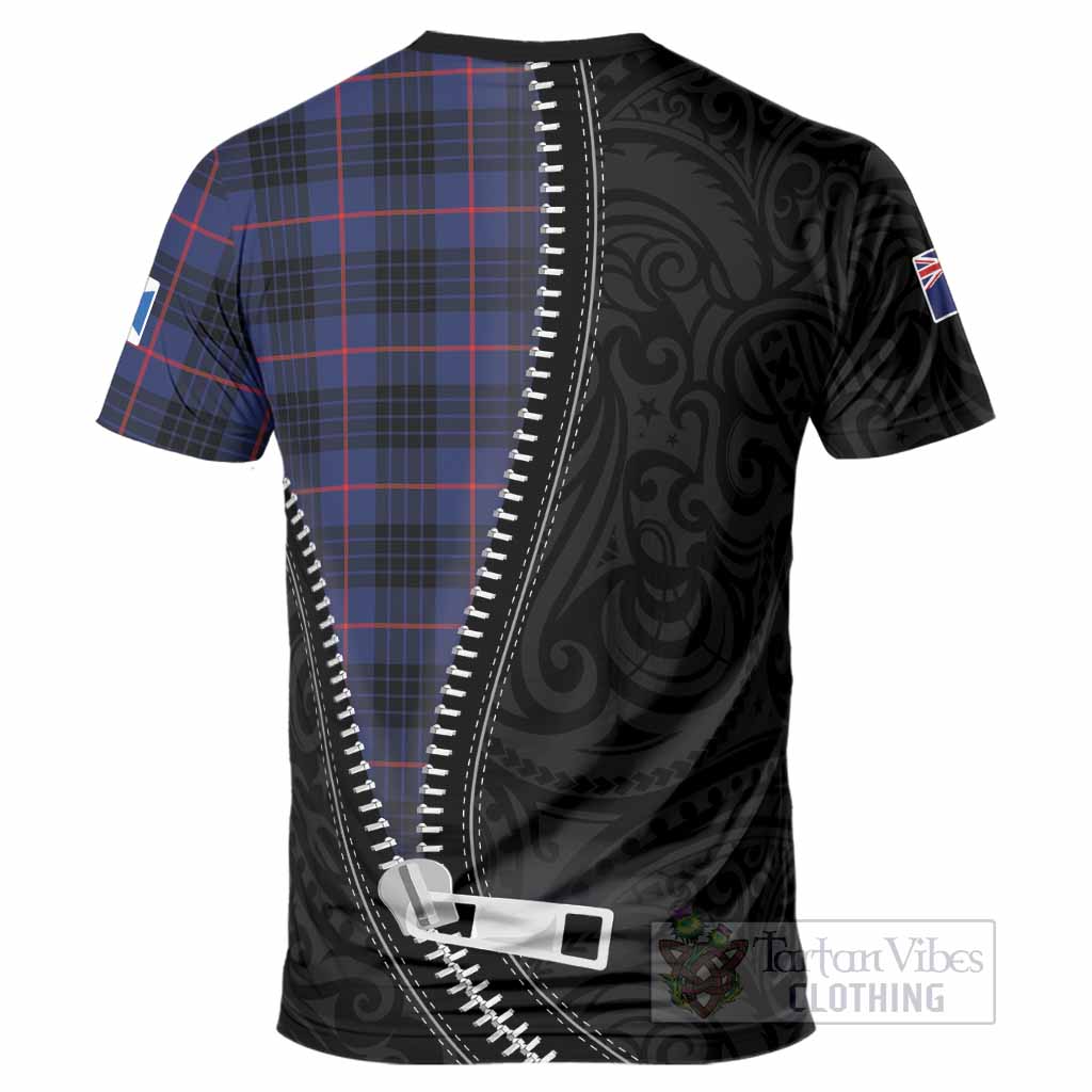 Morgan Tartan T-Shirt New Zealand Pattern Unique Zipper Stylized