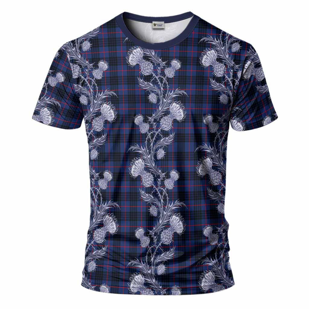 Morgan Tartan T-Shirt Seamless Scottish Thistle Flowers