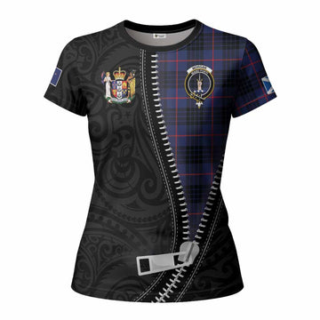 Morgan Tartan Women T shirt New Zealand Pattern Unique Zipper Stylized