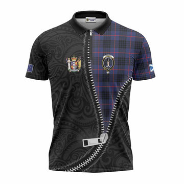 Morgan Tartan Zipper Polo Shirt New Zealand Pattern Unique Zipper Stylized