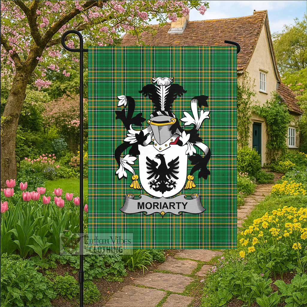 Moriarty Irish Clan Tartan Flag with Coat of Arms