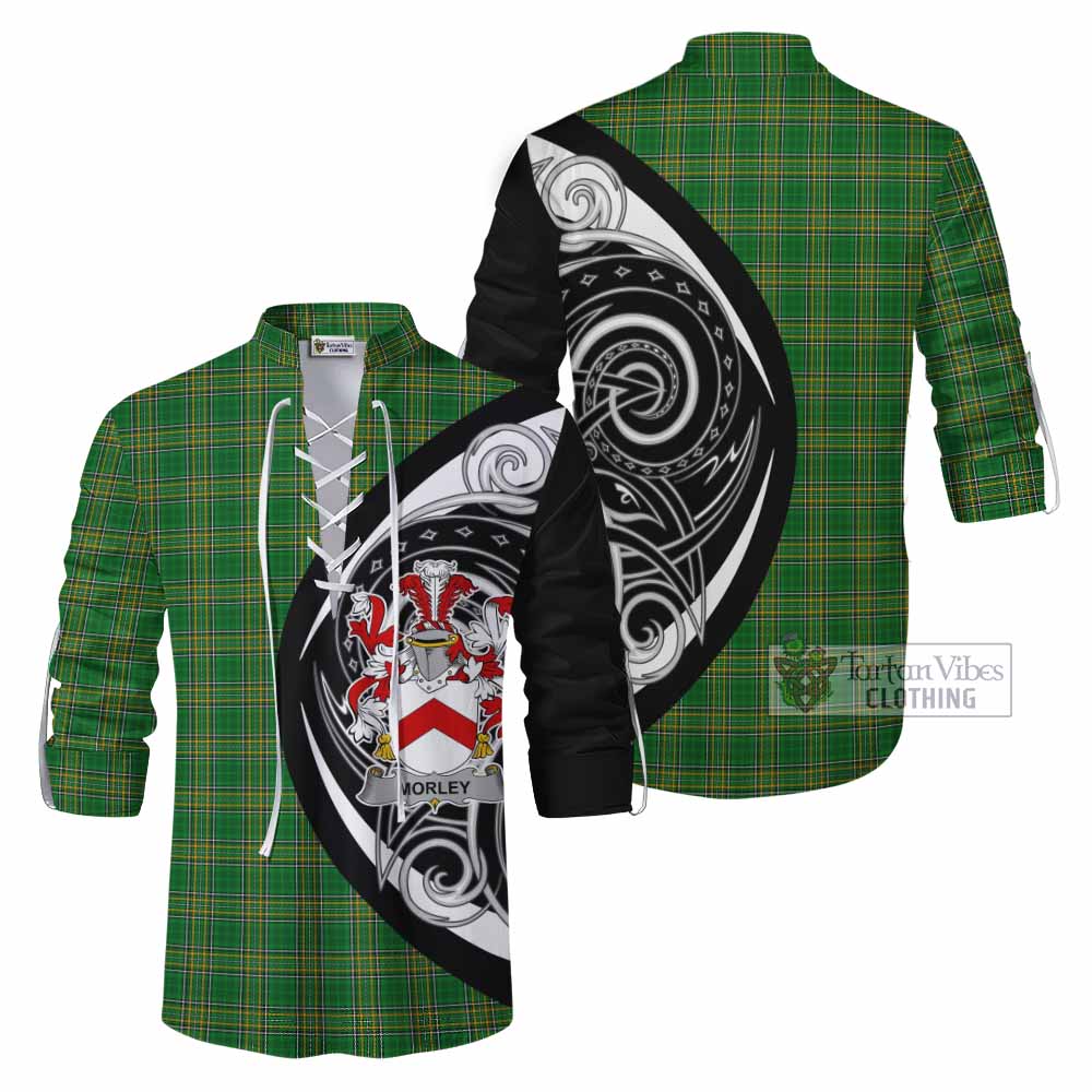Tartan Vibes Clothing Morley Irish Clan Ghillie Kilt Shirt Celtic Circle Style