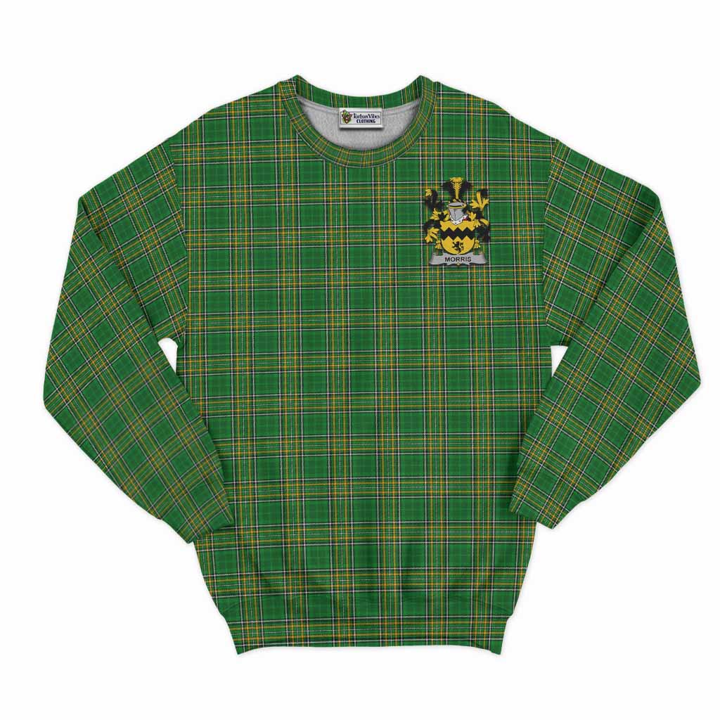 Morris Irish Clan Tartan Sweatshirt with Coat of Arms Unisex - Tartan Vibes Clothing