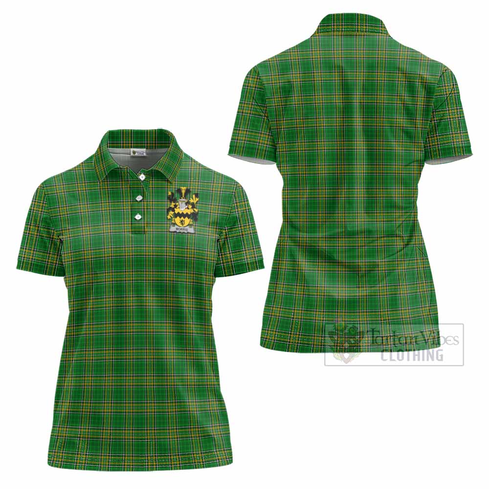 Morris Irish Clan Tartan Women's Polo Shirt with Coat of Arms