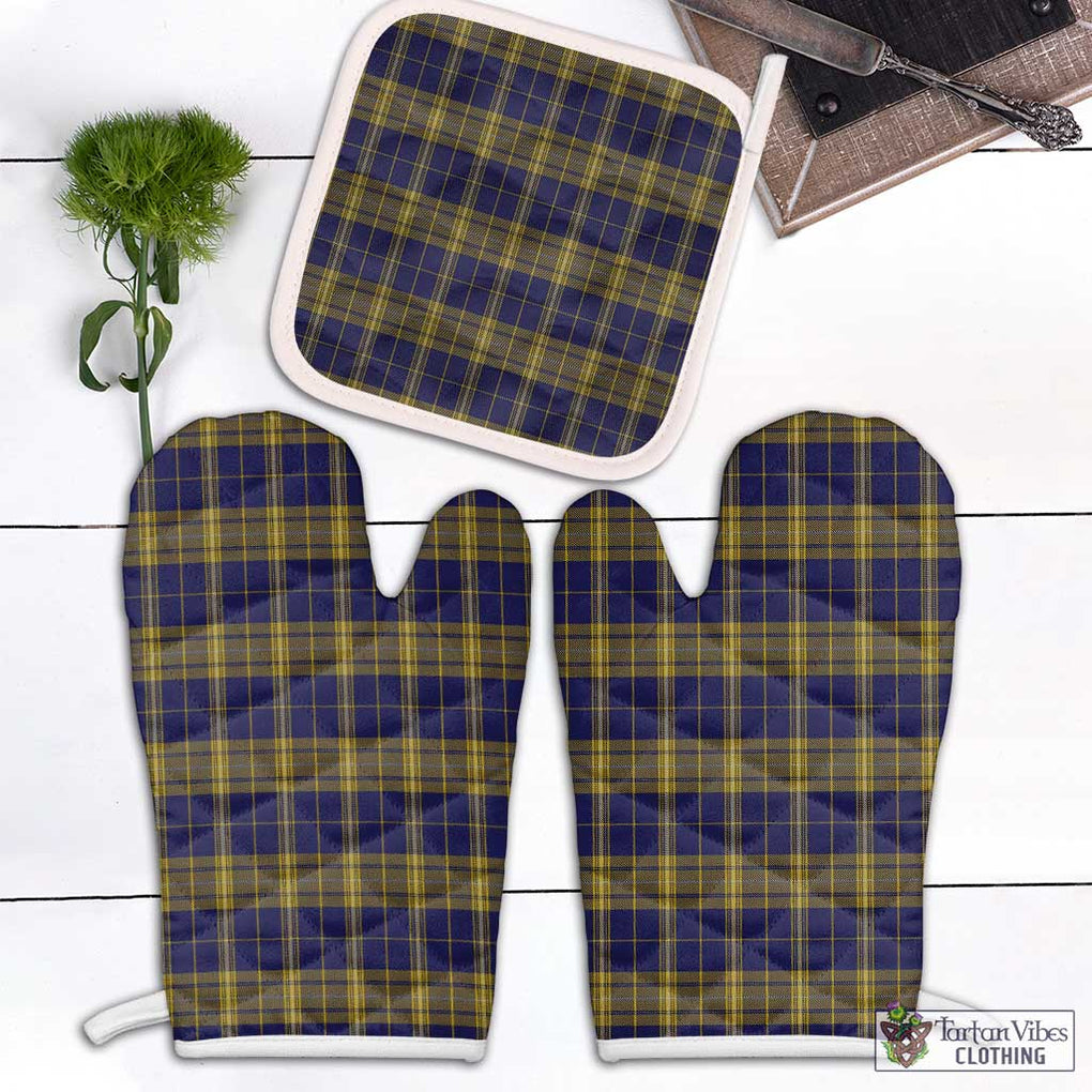 Morris of Wales Tartan Combo Oven Mitt & Pot-Holder White - Tartan Vibes Clothing
