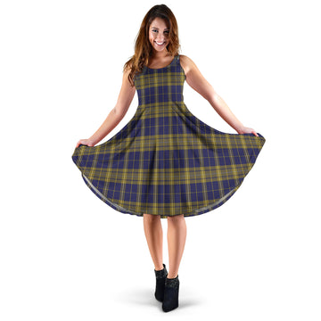 Morris of Wales Tartan Sleeveless Midi Womens Dress