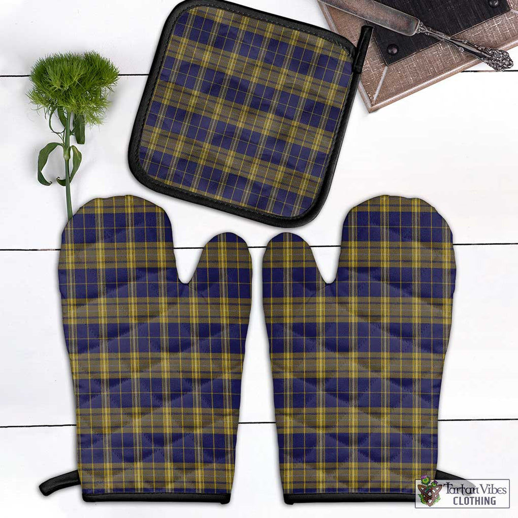 Morris of Wales Tartan Combo Oven Mitt & Pot-Holder Black - Tartan Vibes Clothing