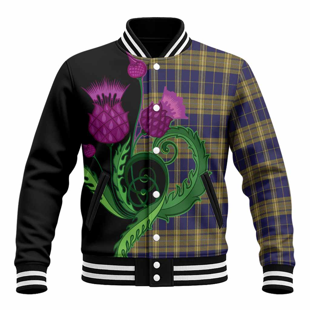 Morris of Wales Tartan Baseball Jacket Traditional Scottish Thistle