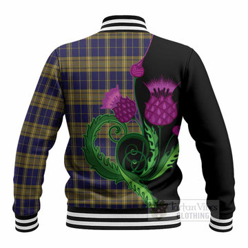 Morris of Wales Tartan Baseball Jacket Traditional Scottish Thistle