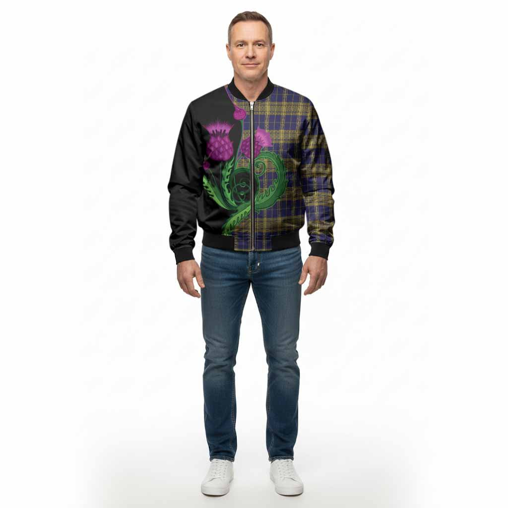 Morris of Wales Tartan Bomber Jacket Traditional Scottish Thistle