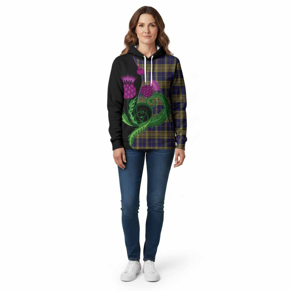 Morris of Wales Tartan Cotton Hoodie Traditional Scottish Thistle